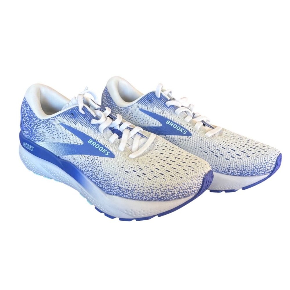 Brooks Ghost 16 Neutral Running Shoes White and Blue Size 6 New In Box - Picture 5 of 9
